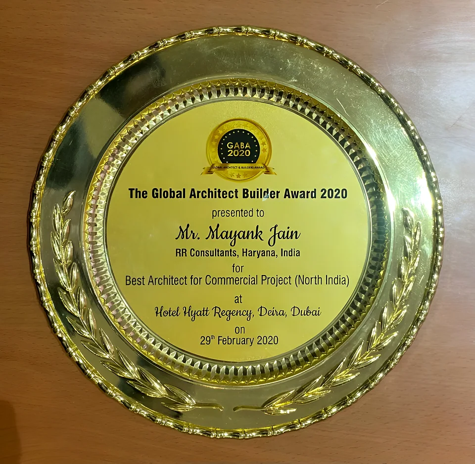 GABA 2020 award plaque, Dubai