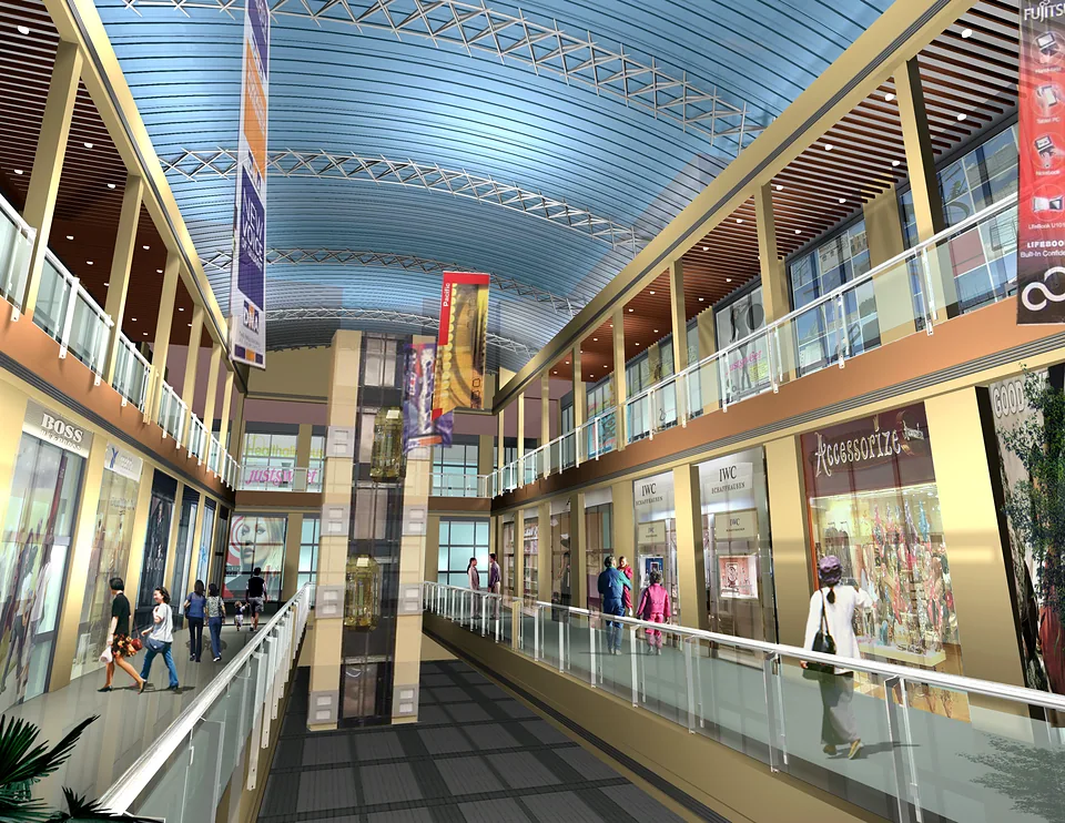 Skylit internal mall