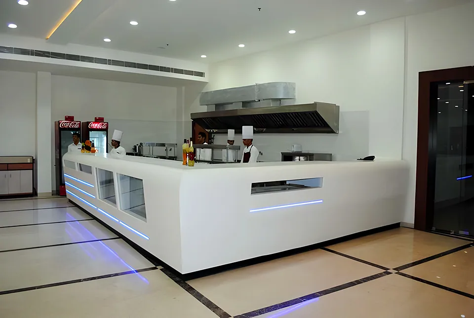 Live kitchen counter