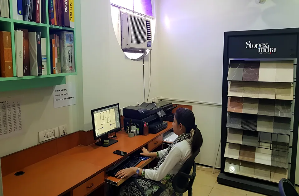 Studio with material library